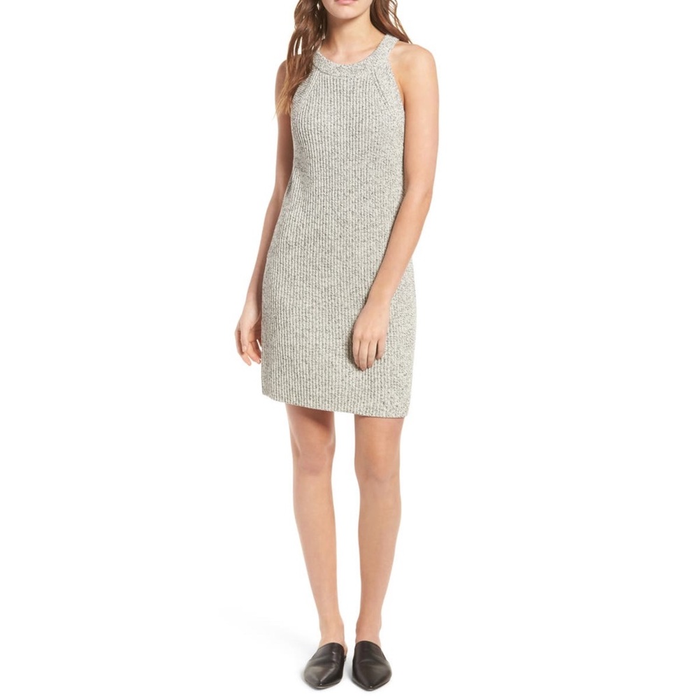 Madewell Valley Sweater Tank Dress Gray Sz L